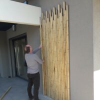 Clôture Bambou Naturel Japonaise Irrégulière | Brise-Vue Occultant 90% | Hauteur 250cm | Écologique Durable | 5-JF250