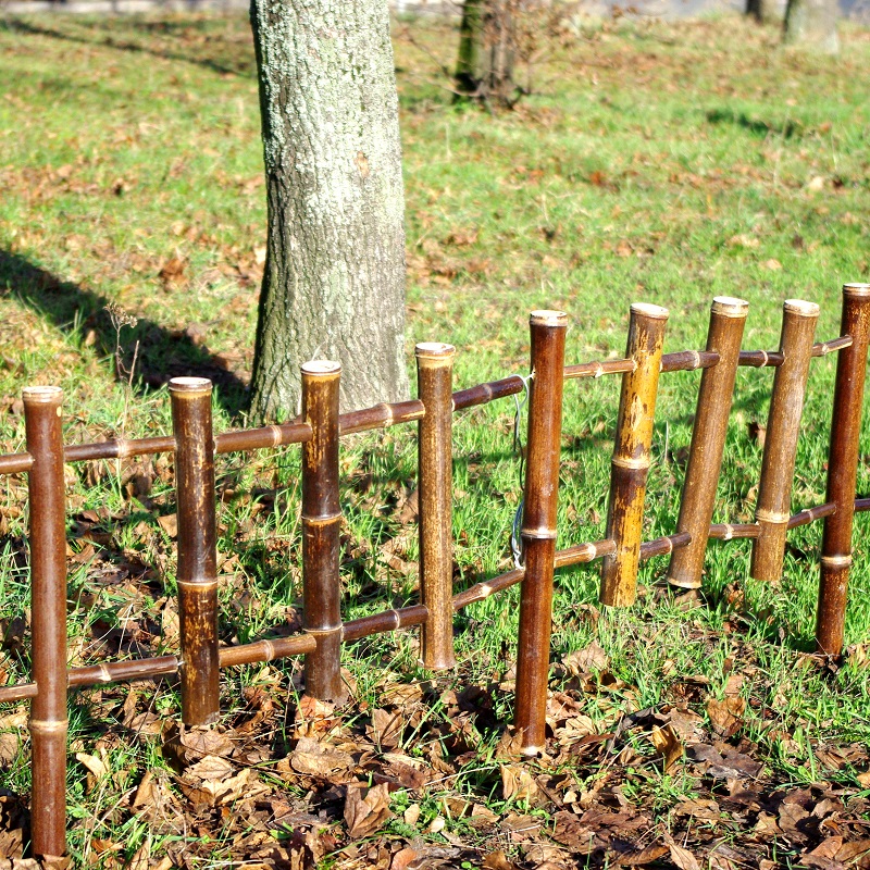 Lot de 2 Barrières de Jardin en Bambou Noir - Hauteur 30 cm / BBAR30 – Image 3