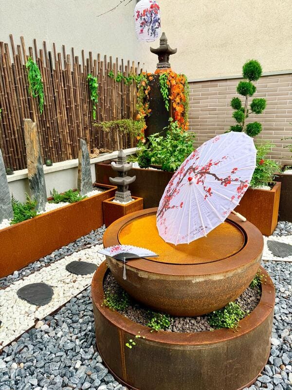 Clôture Extérieur Bambou Noir / Brise vue de jardin Design Facile à installer / Gamme Japonaise Irrégulière LILI / 5-JBF150