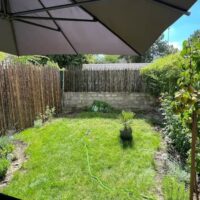 Clôture Moderne Bambou / Barrière Design Noir légère et facile à monter / Gamme Japonaise Irrégulière NINI / 5-JBF200