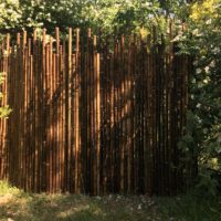 Clôture Extérieur Bambou Noir / Brise vue de jardin Design Facile à installer / Gamme Japonaise Irrégulière LILI / 5-JBF150