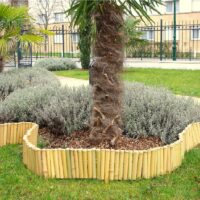 Lot de 2 Bordures de Jardin en Bambou Naturel Régulière BIRA / 3-RF020