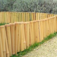 Lot de 2 Bordures de Jardin en Bambou Naturel Régulière BIRA / 3-RF020