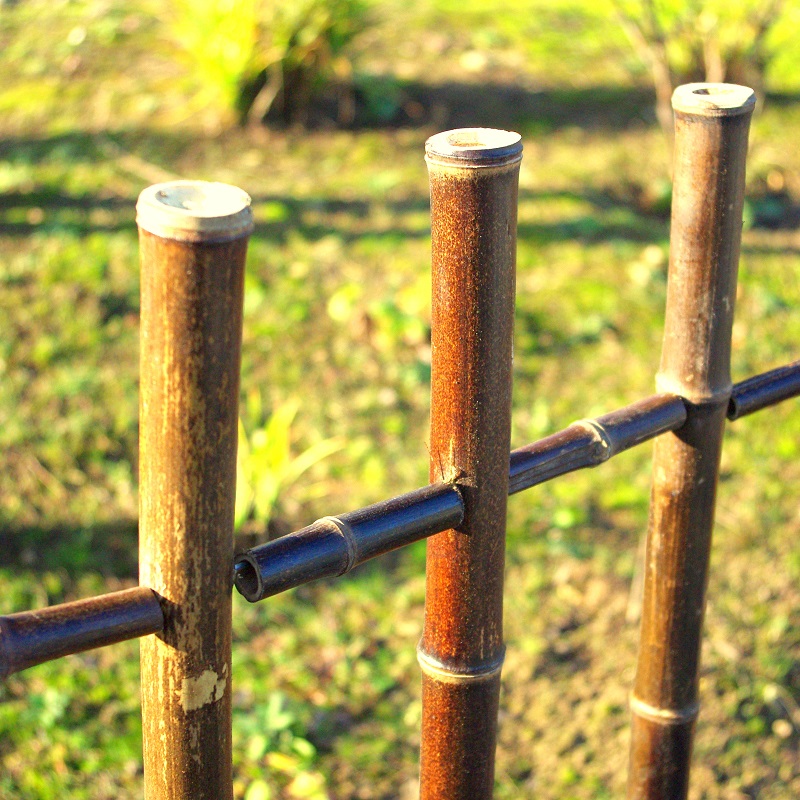 Barrière de Jardin en Bambou Noir - hauteur 80 cm / BBAR80
