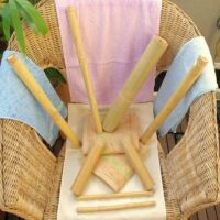 Kit de massage de 8 rouleaux de bambous pour professionnels